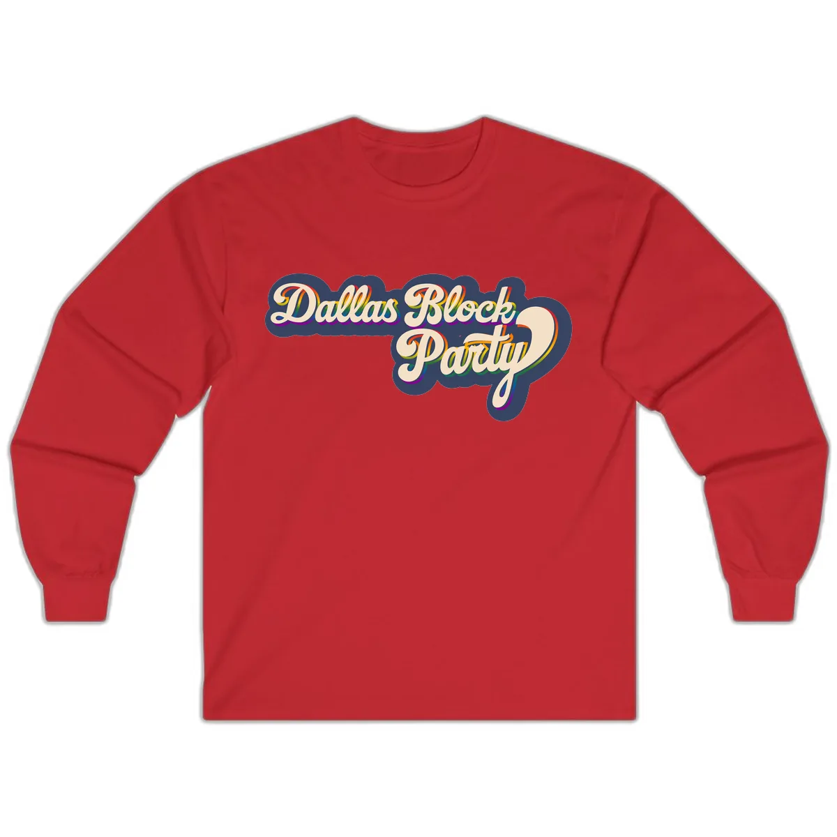 Dallas Block Party Long Sleeve in Red