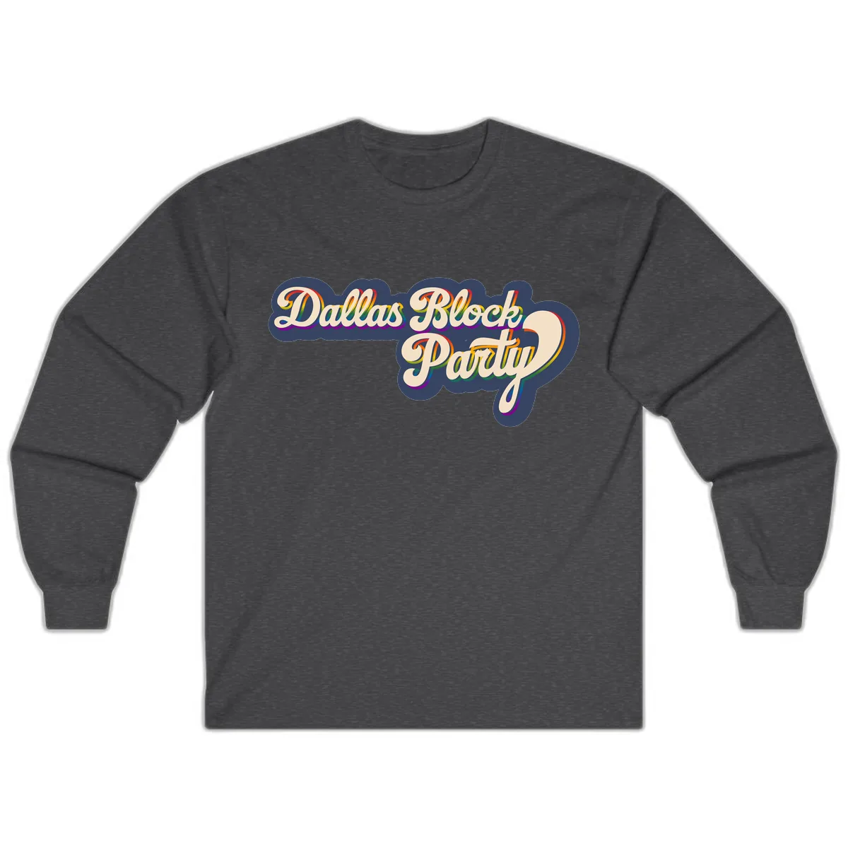Dallas Block Party Long Sleeve in Dark Heather