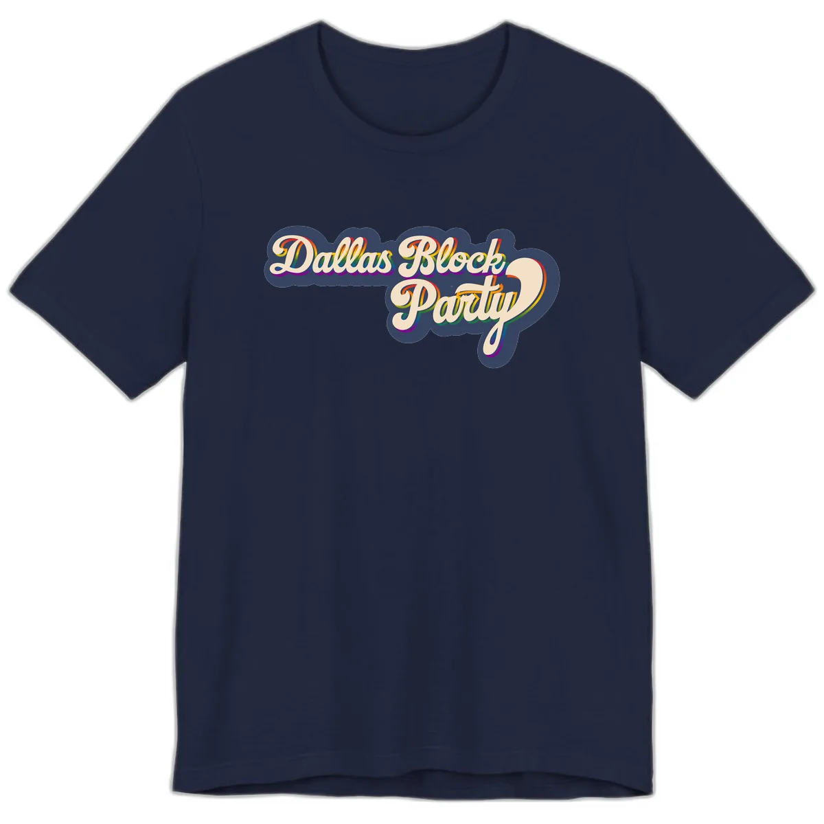 Dallas Block Party Premium T-Shirt in Navy