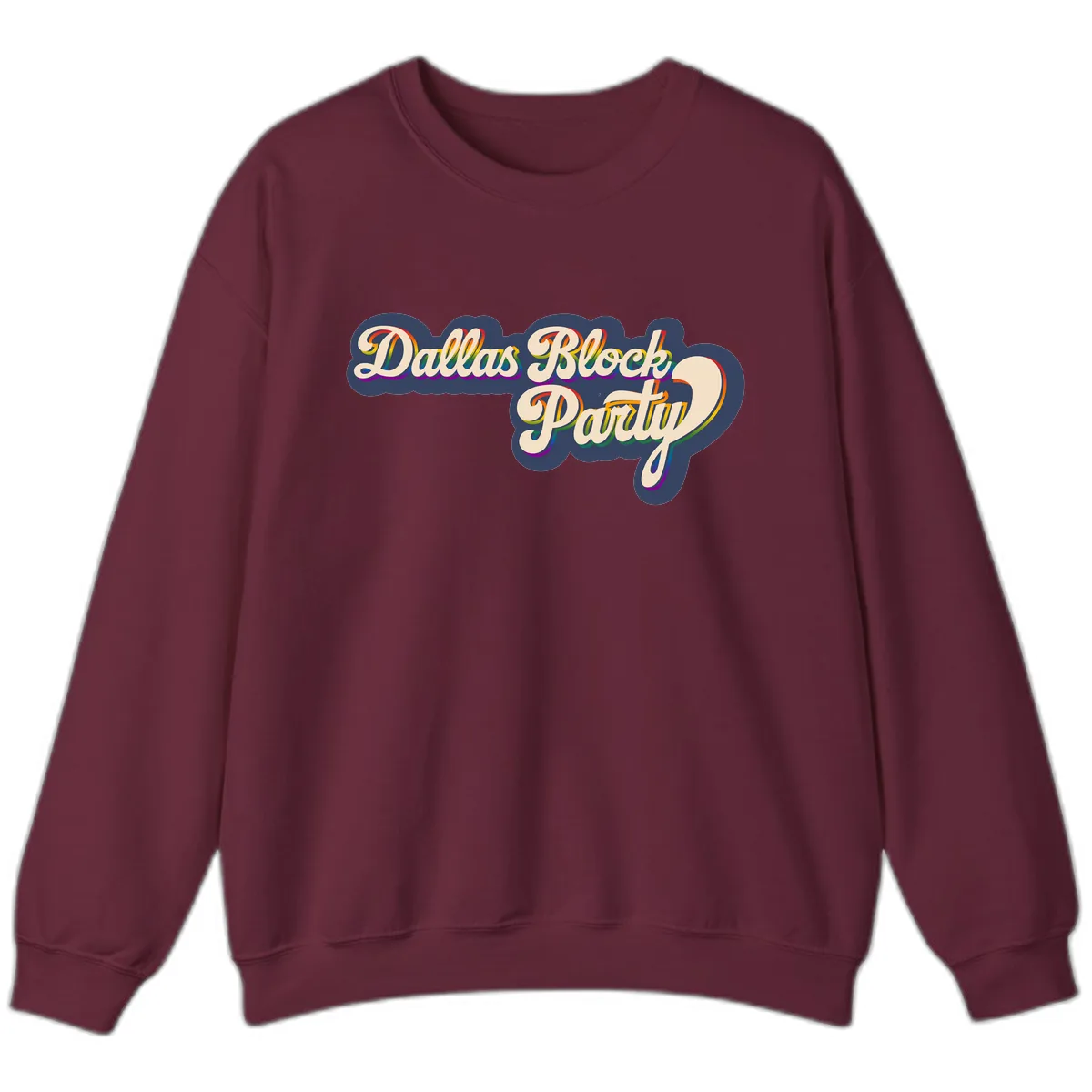 Dallas Block Party Sweatshirt in Maroon