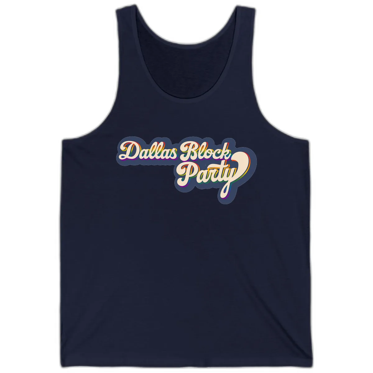 Dallas Block Party Tank in Navy