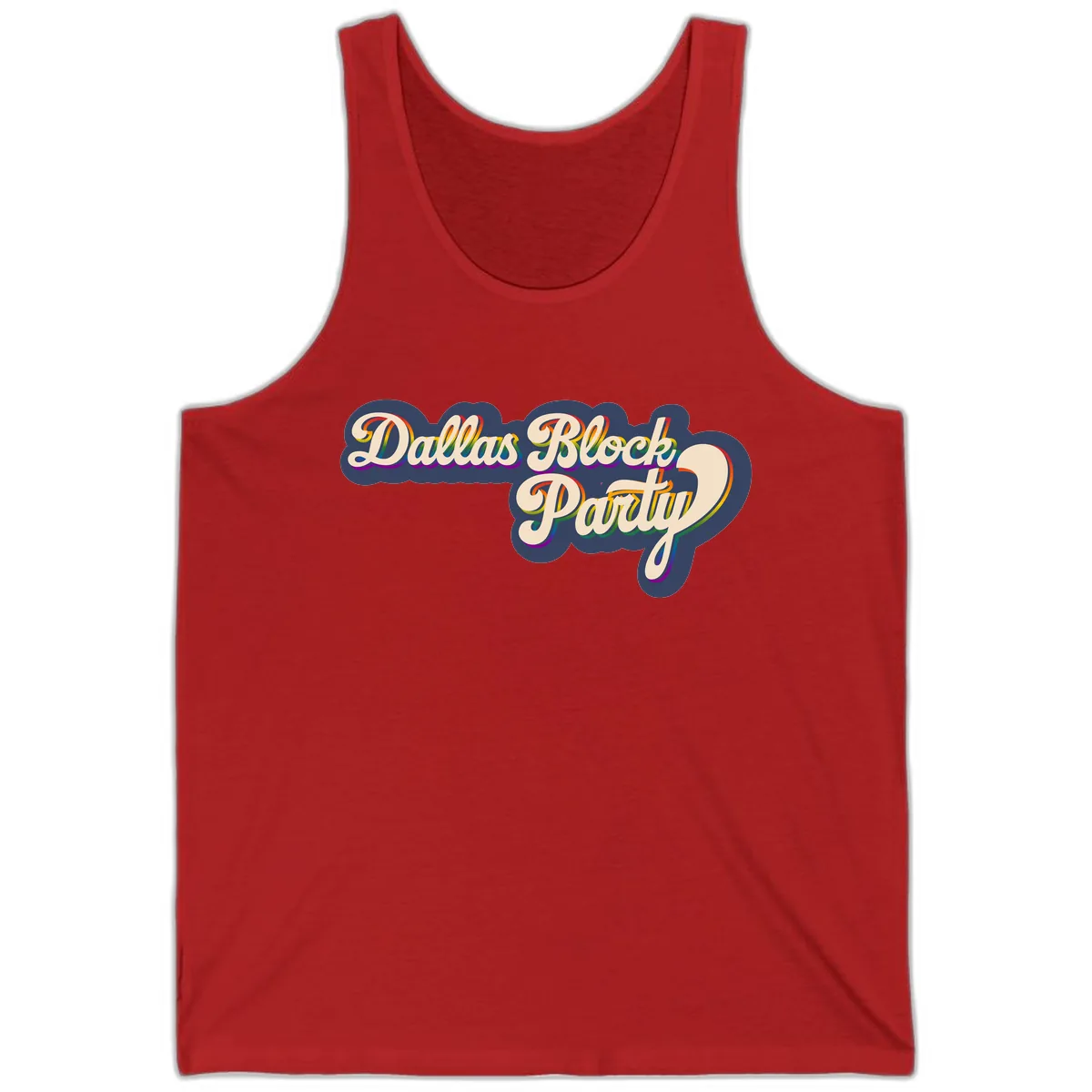 Dallas Block Party Tank in Red
