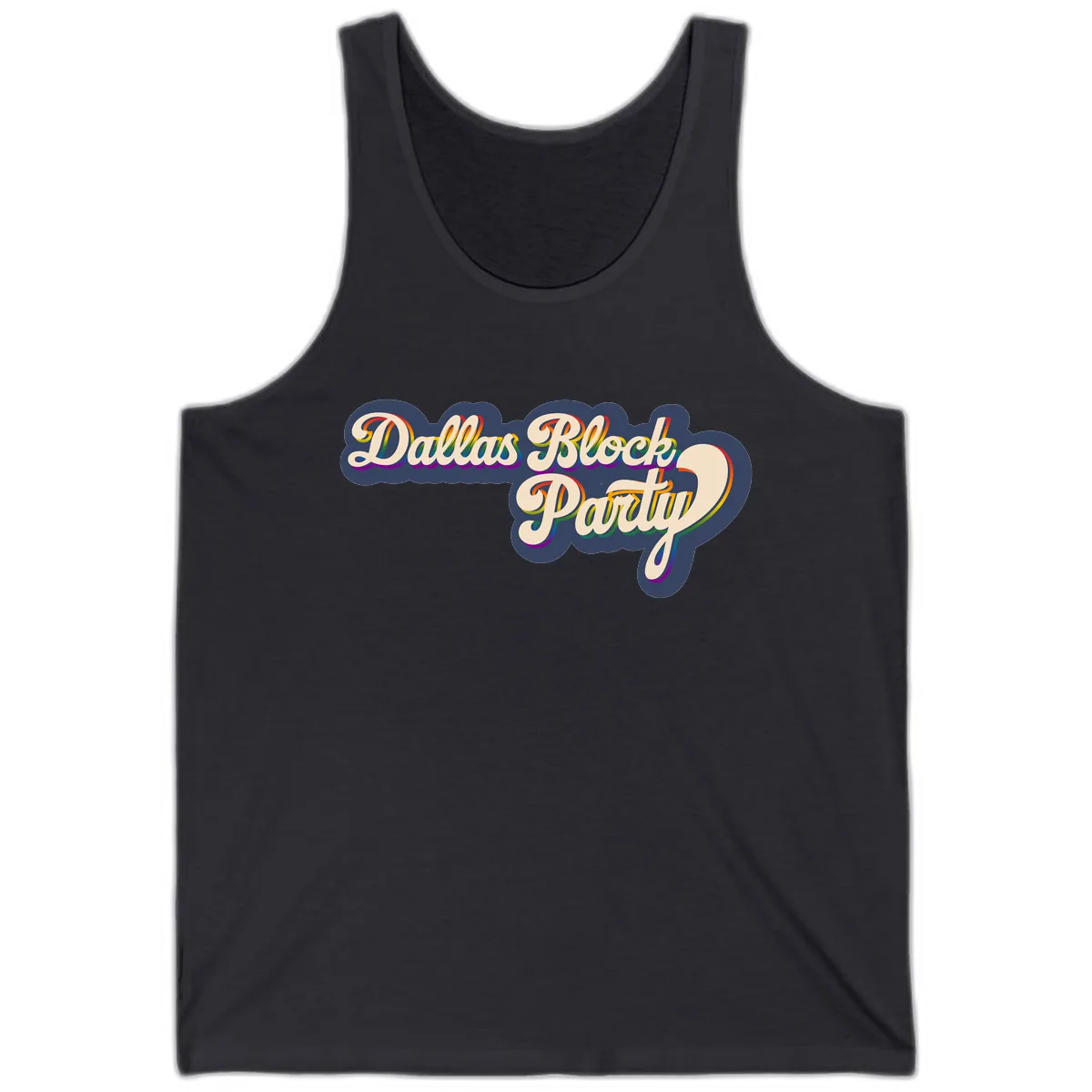 Dallas Block Party Tank in Dark Grey
