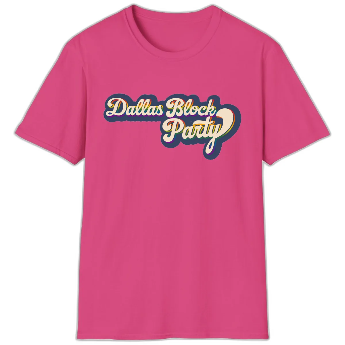 Dallas Block Party T-Shirt in Heliconia