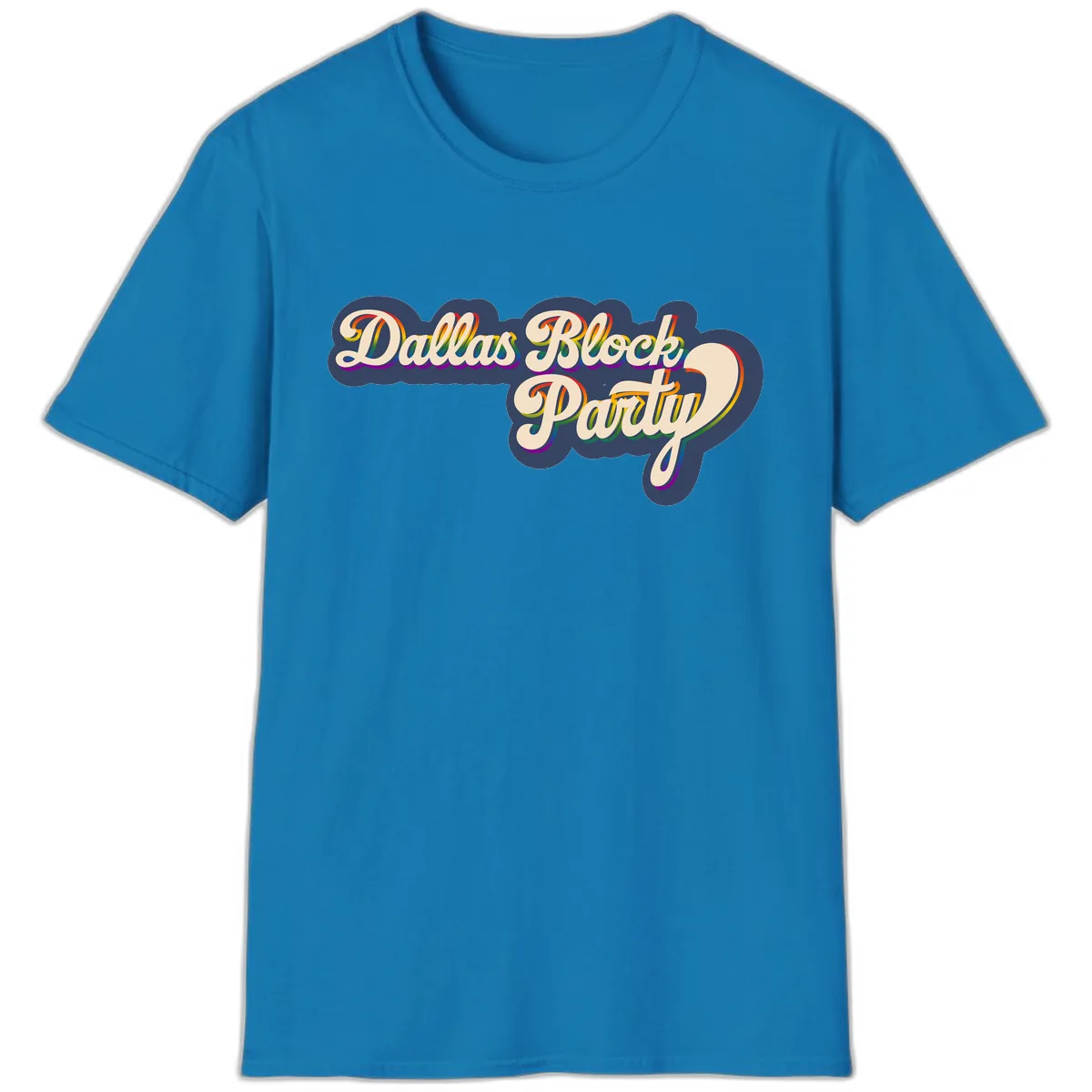 Dallas Block Party T-Shirt in Sapphire