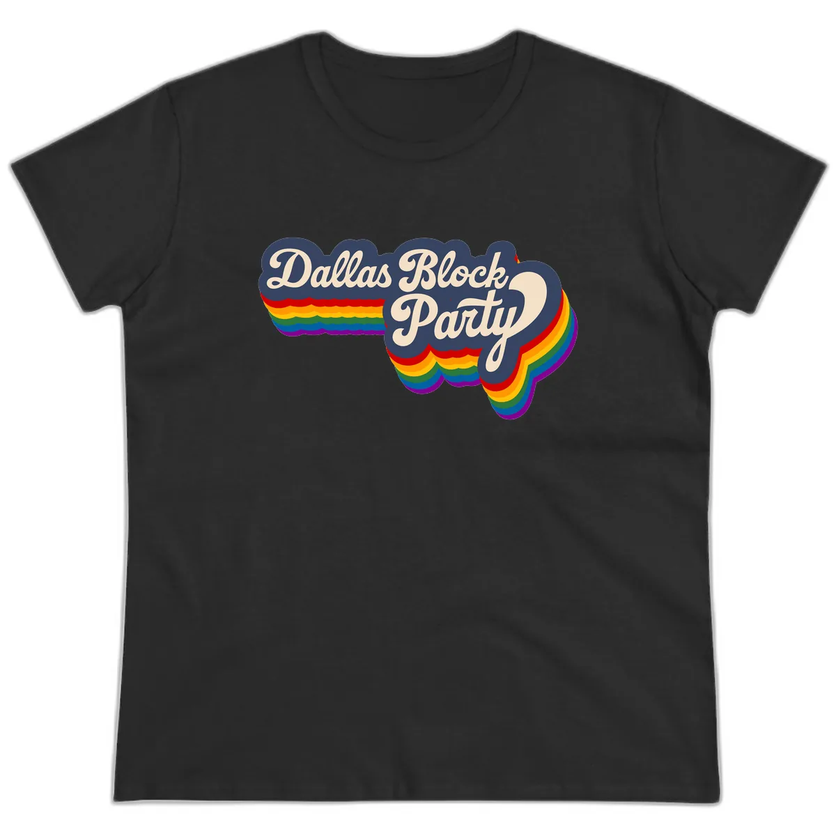 Dallas Block Party Ladies Tee in Black