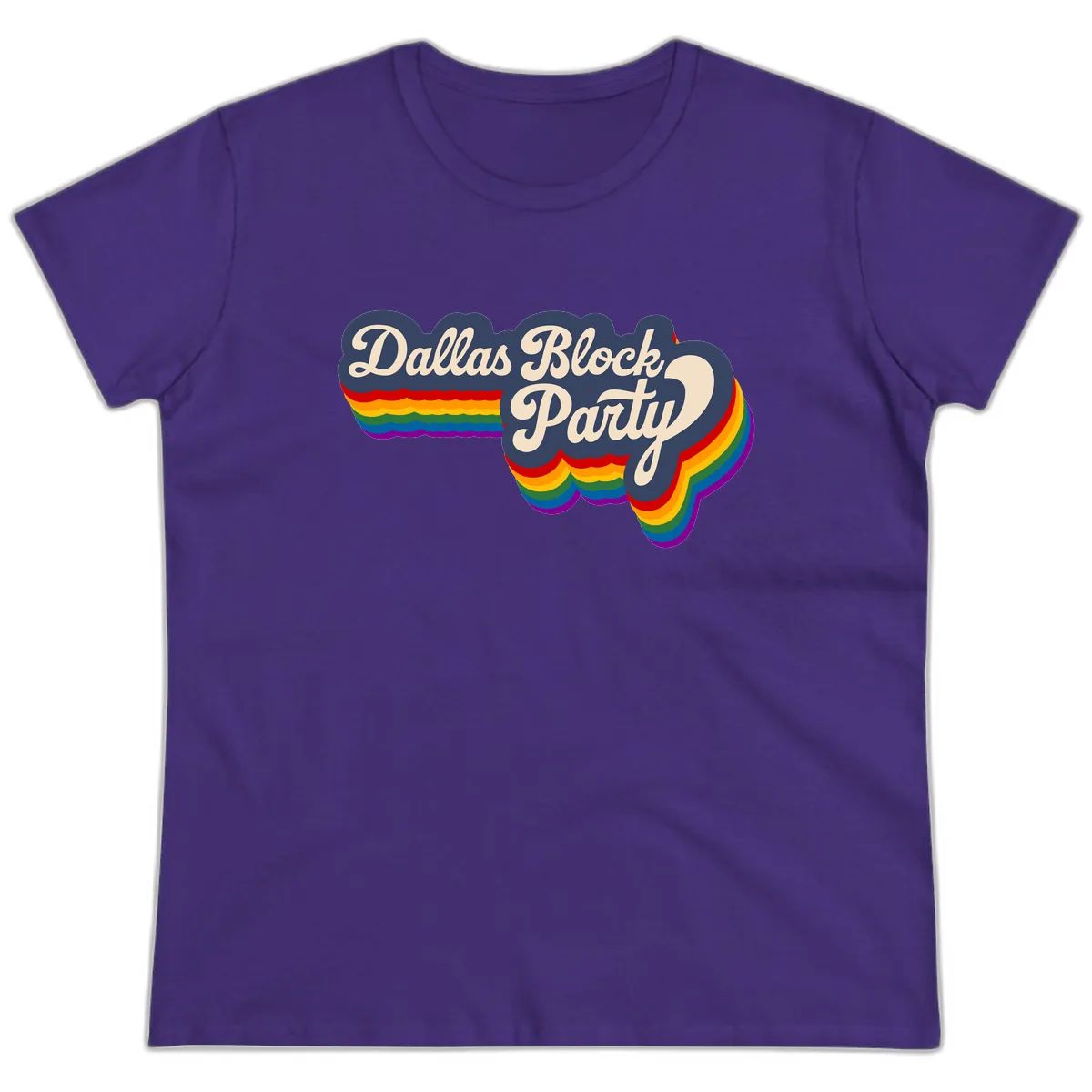 Dallas Block Party Ladies Tee in Purple