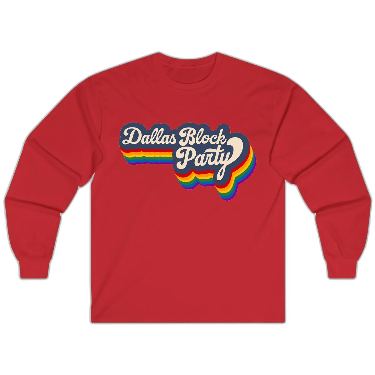 Dallas Block Party Long Sleeve in Red