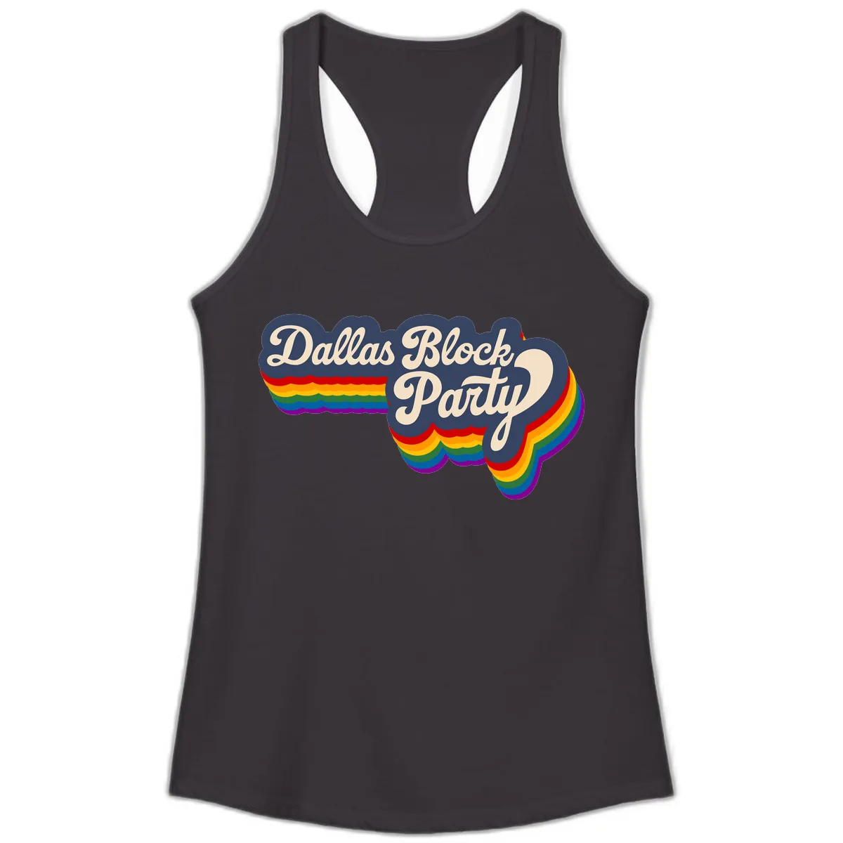 Dallas Block Party Ladies Tank in Black