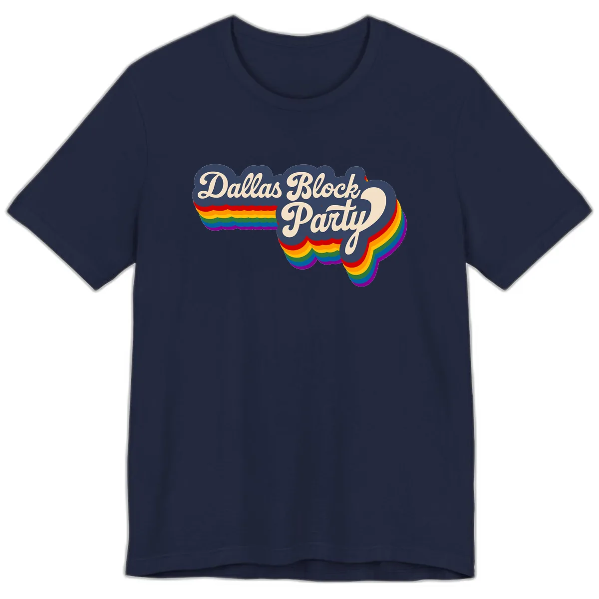 Dallas Block Party Premium T-Shirt in Navy