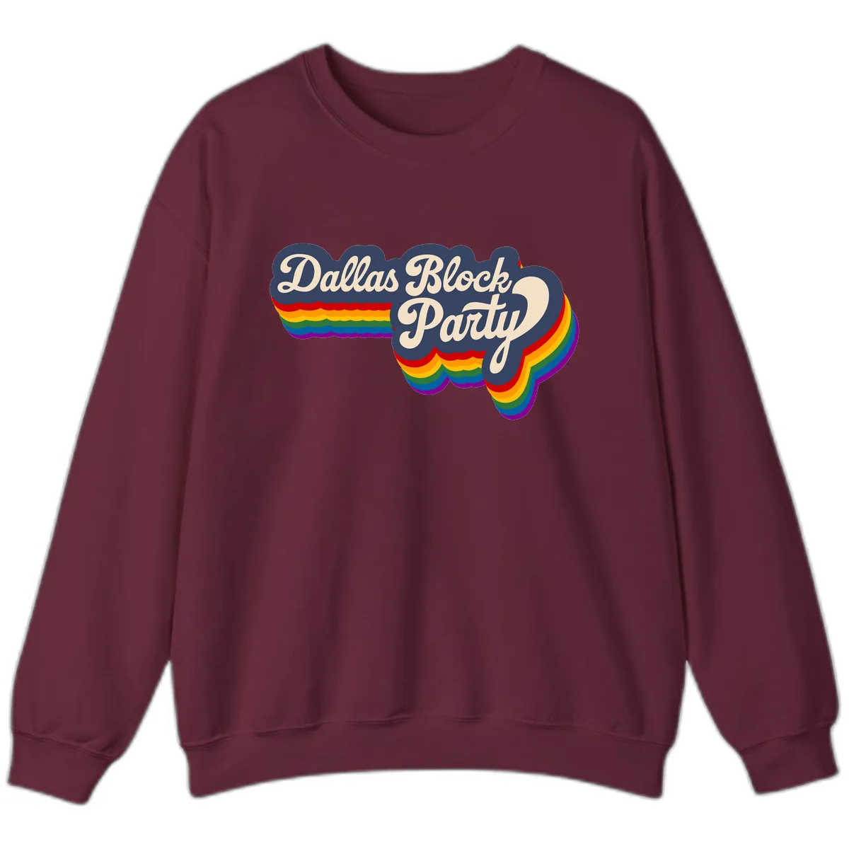 Dallas Block Party Sweatshirt in Maroon