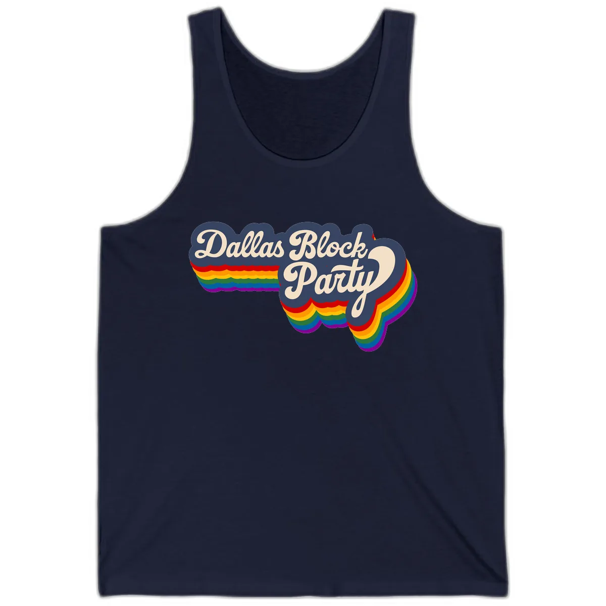 Dallas Block Party Tank in Navy