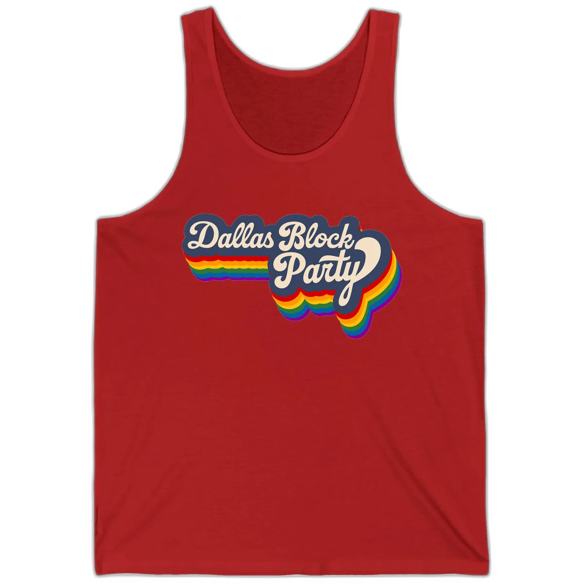 Dallas Block Party Tank in Red