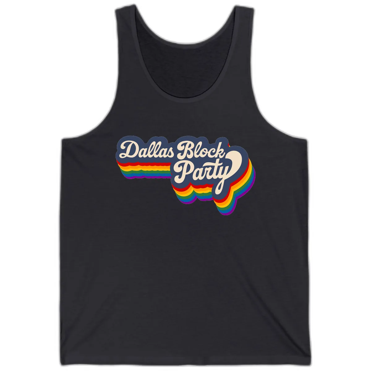 Dallas Block Party Tank in Dark Grey