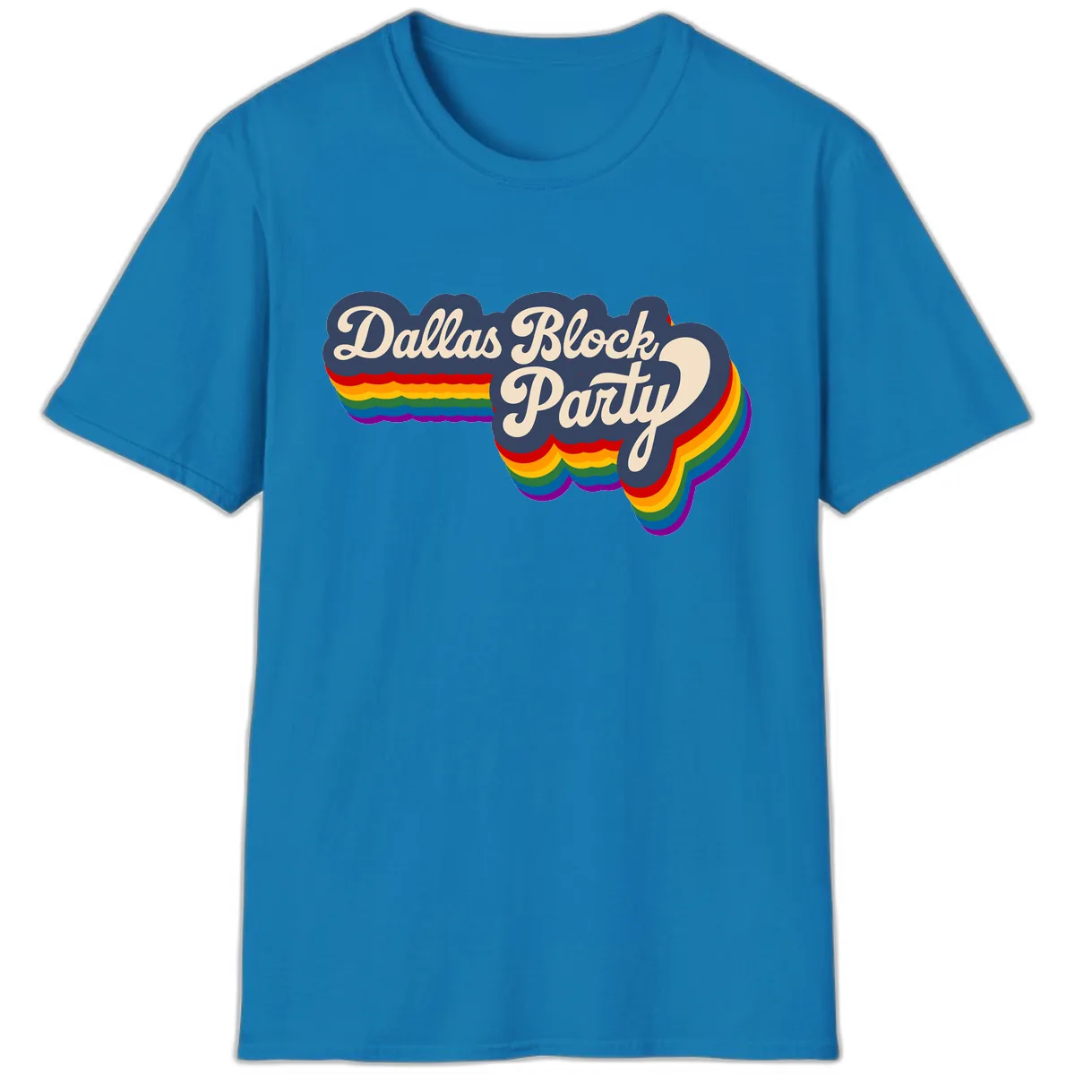 Dallas Block Party T-Shirt in Sapphire