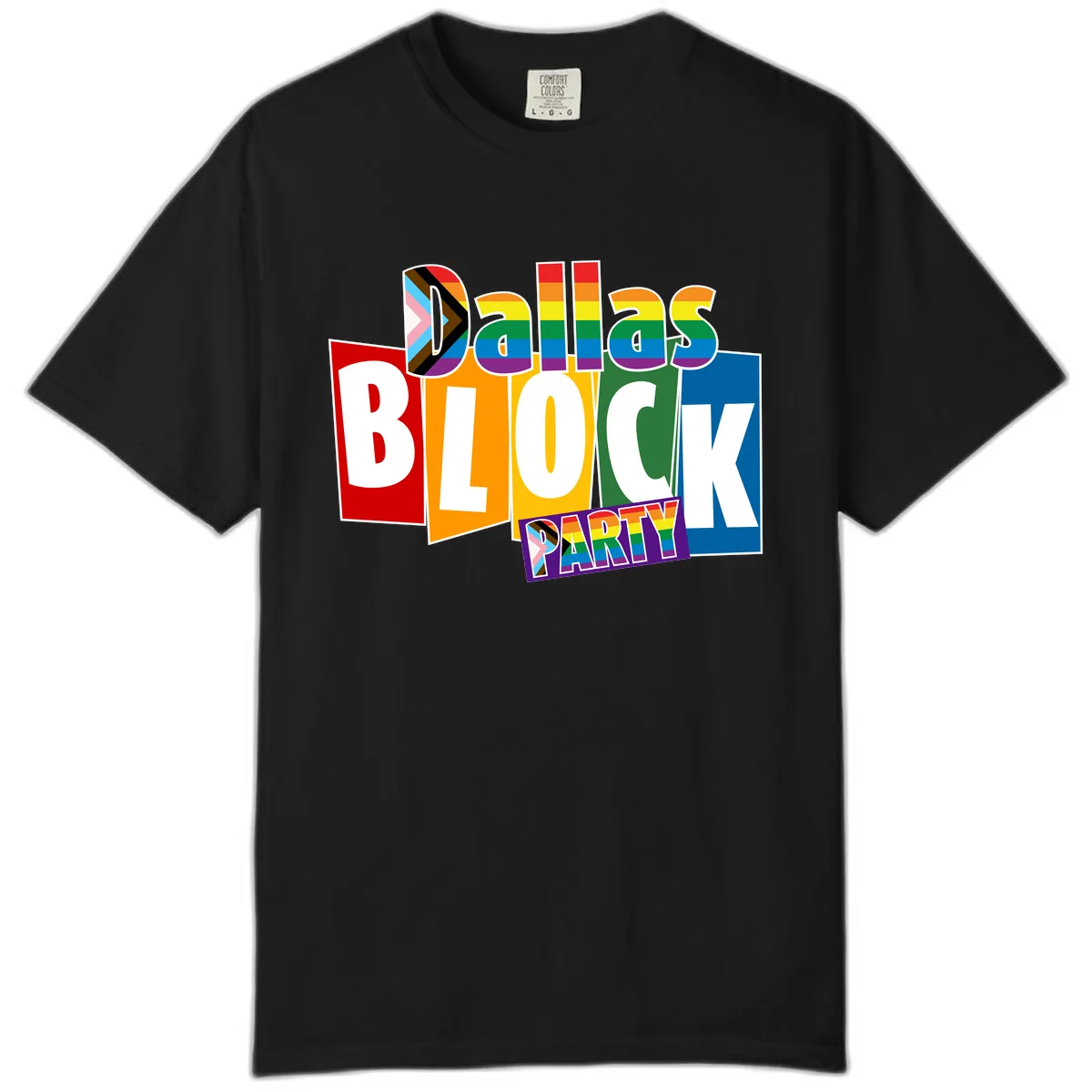 Dudes Block Party Pride Comfort Color in Black
