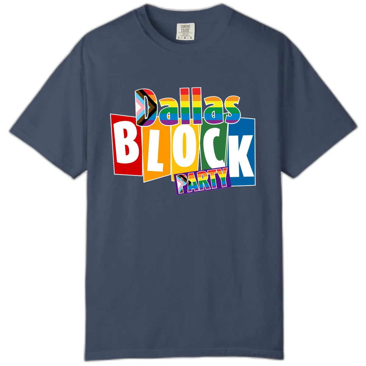 Dudes Block Party Pride Comfort Color in Midnight