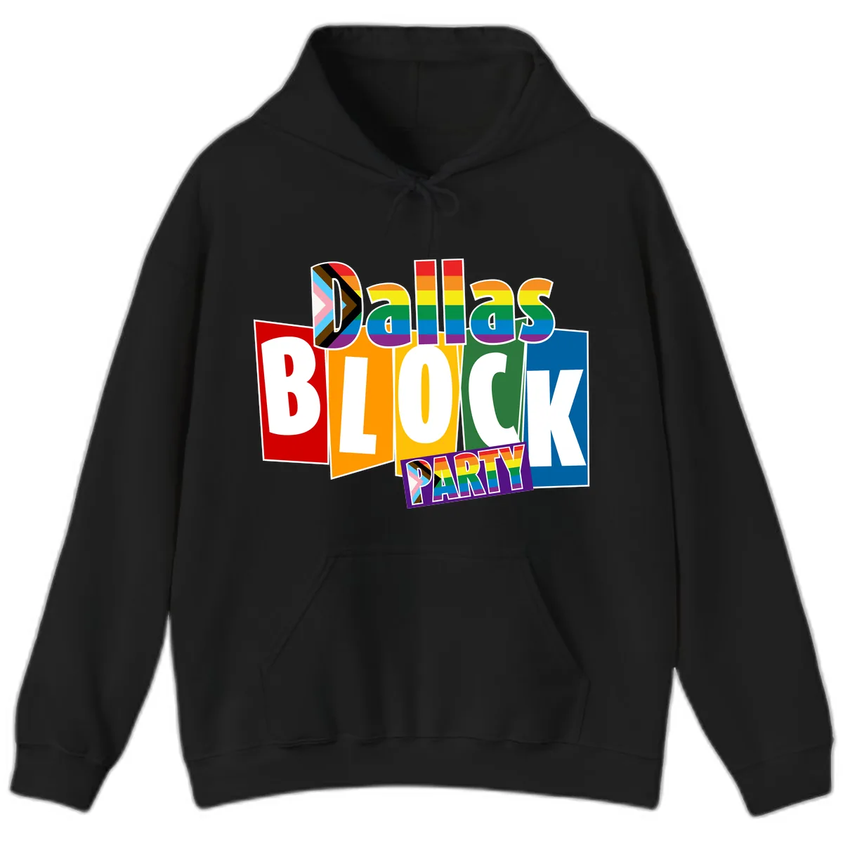 Dudes Block Party Pride Hoodie in Black