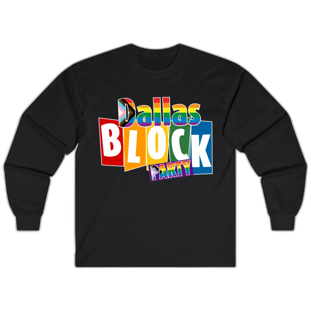 Dudes Block Party Pride Long Sleeve in Black