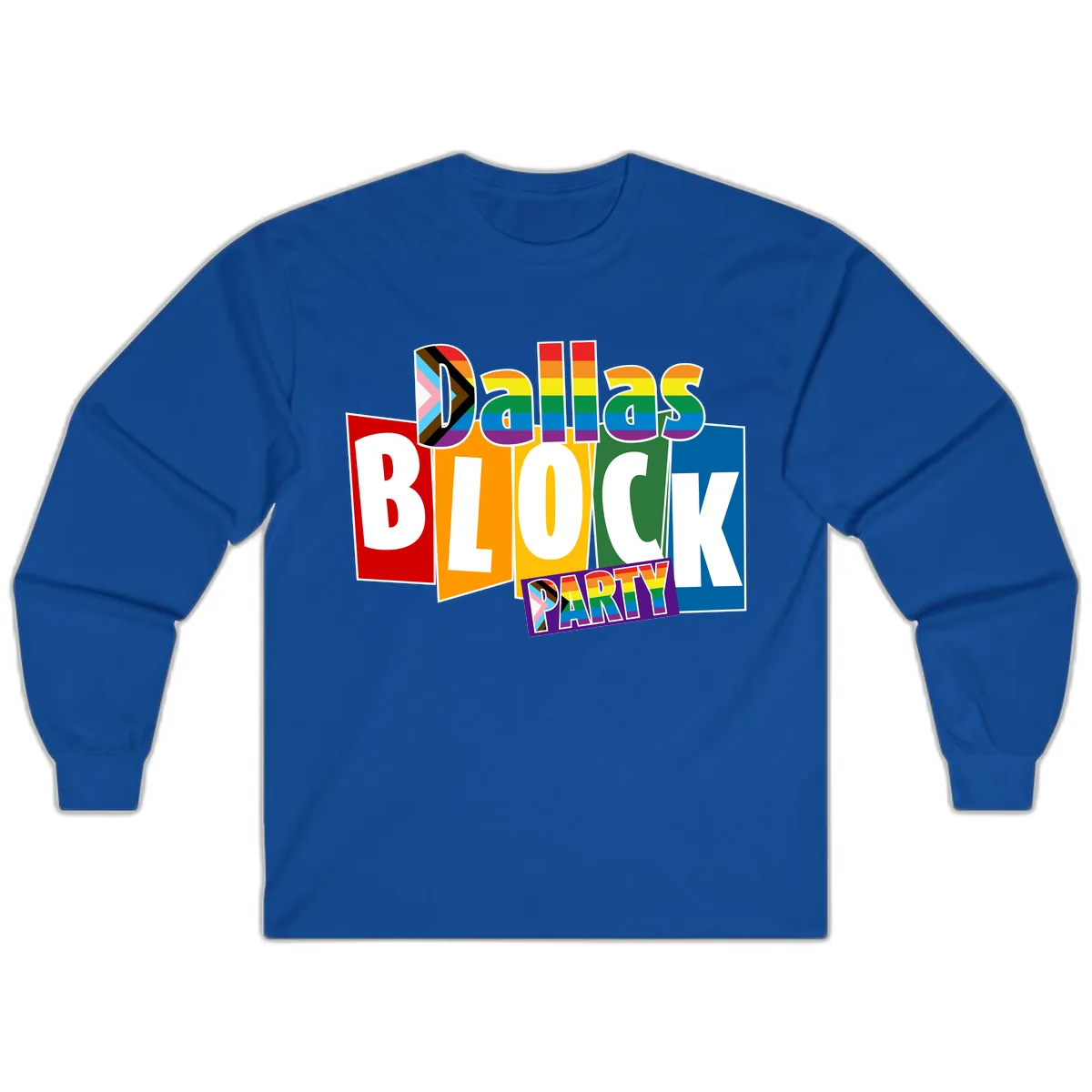 Dudes Block Party Pride Long Sleeve in Royal