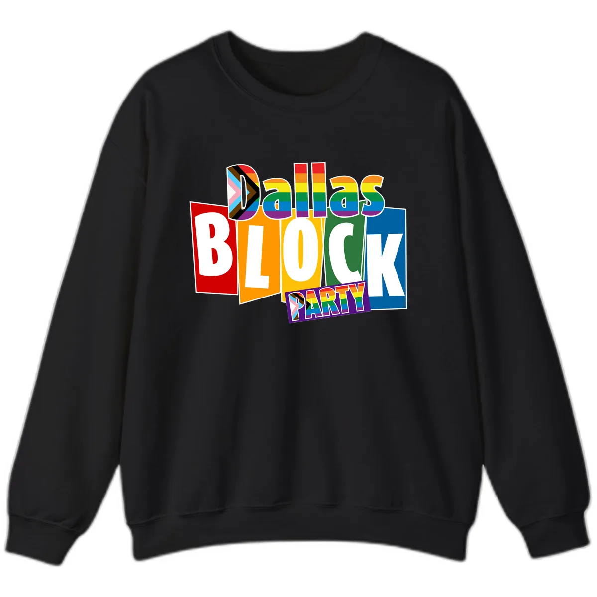 Dudes Block Party Pride Sweatshirt in Black