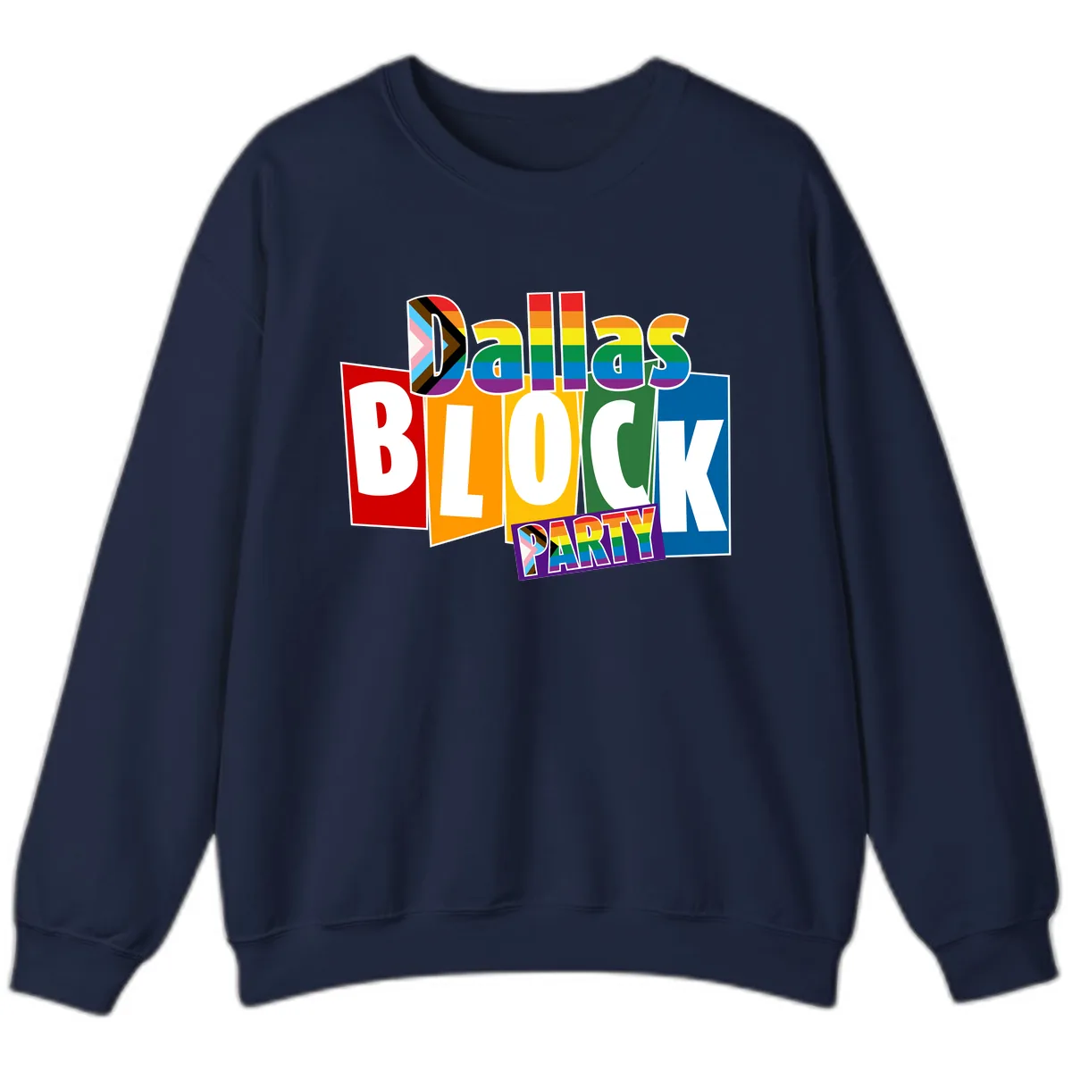 Dudes Block Party Pride Sweatshirt in Navy