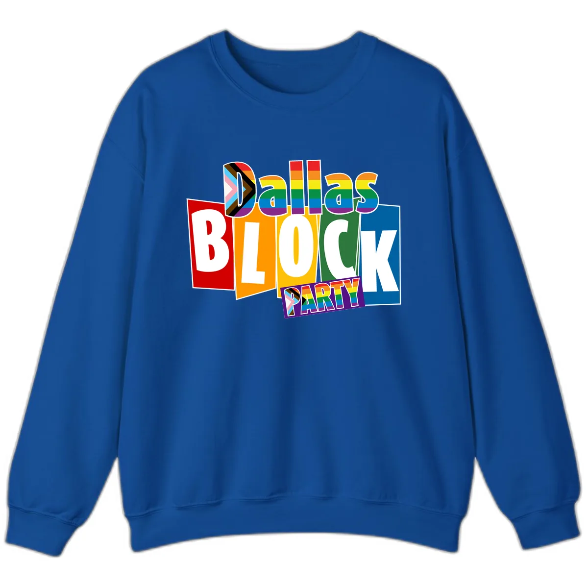 Dudes Block Party Pride Sweatshirt in Royal