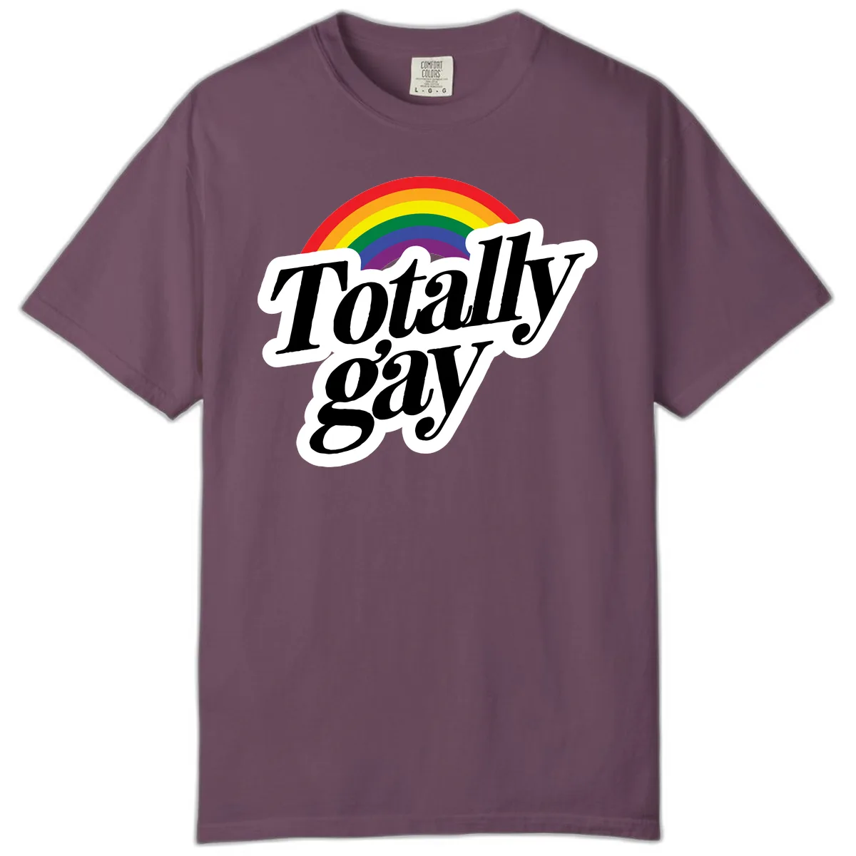 Totally Gay Pride Rainbow Comfort Color in Berry