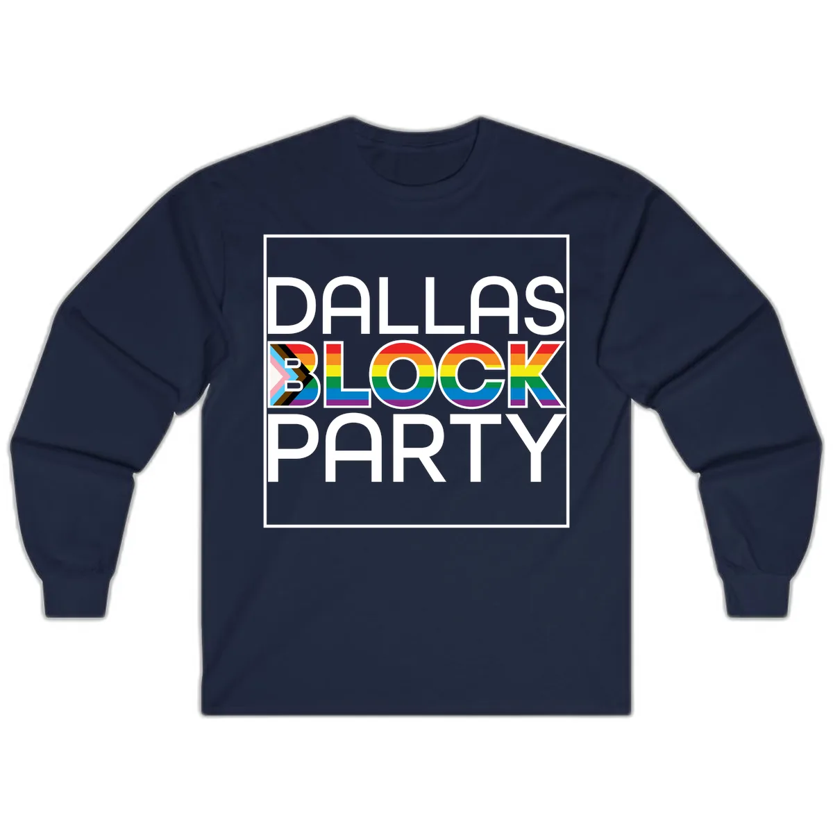 Dallas Block Party Pride Long Sleeve in Navy