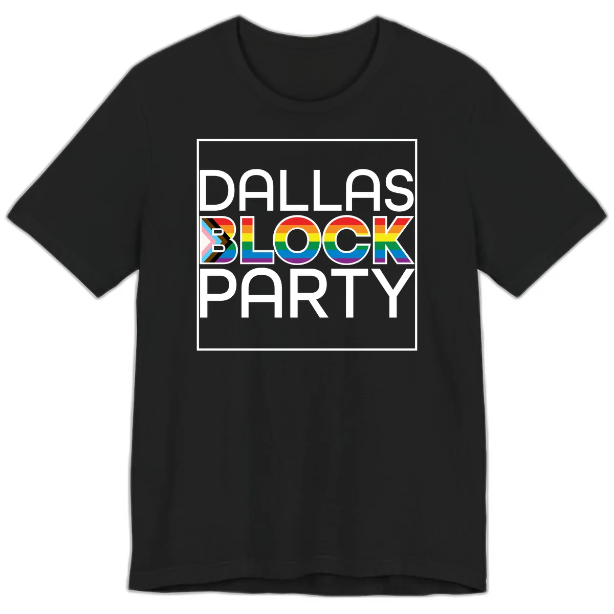 Dallas Block Party Pride Premium T-Shirt in Black
