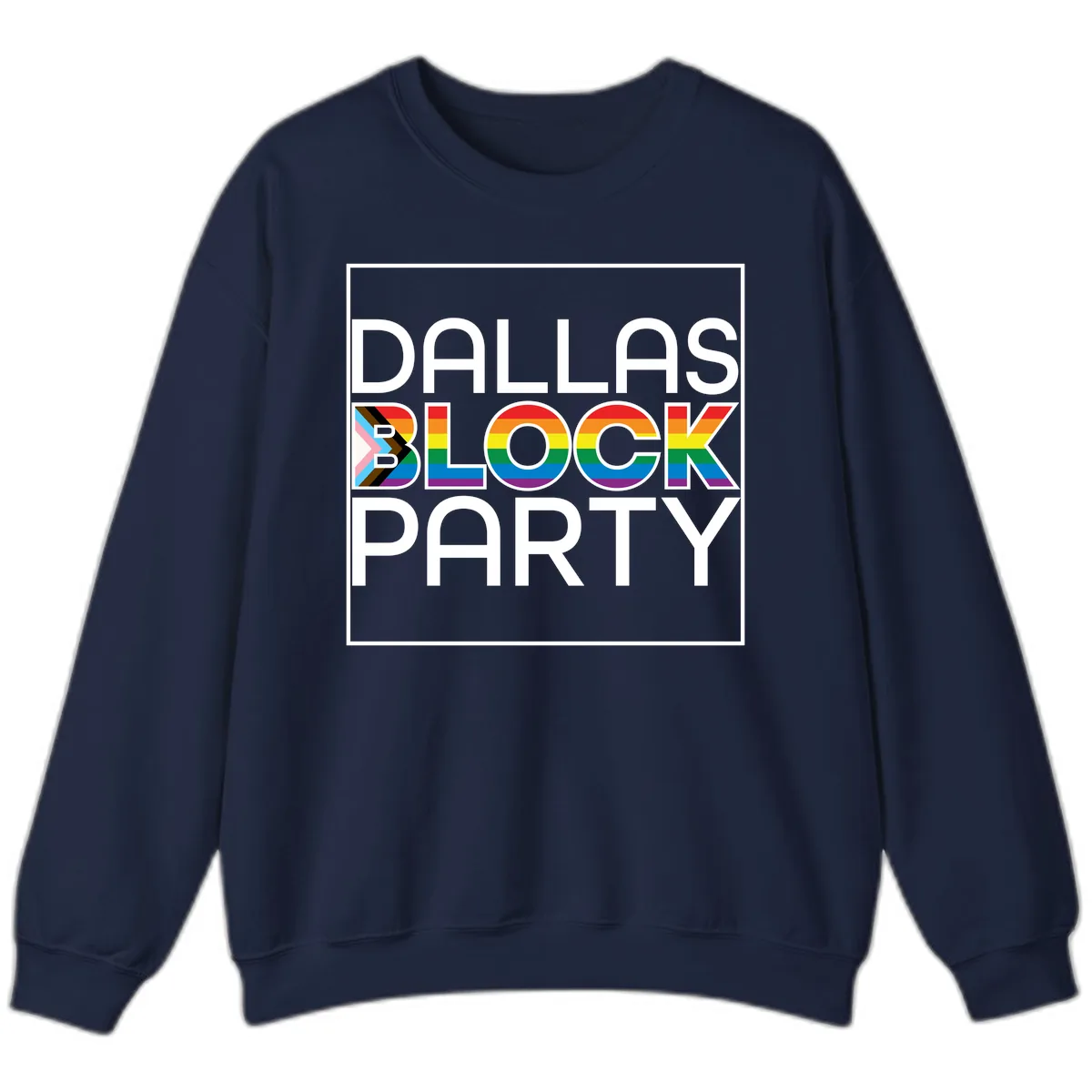 Dallas Block Party Pride Sweatshirt in Navy