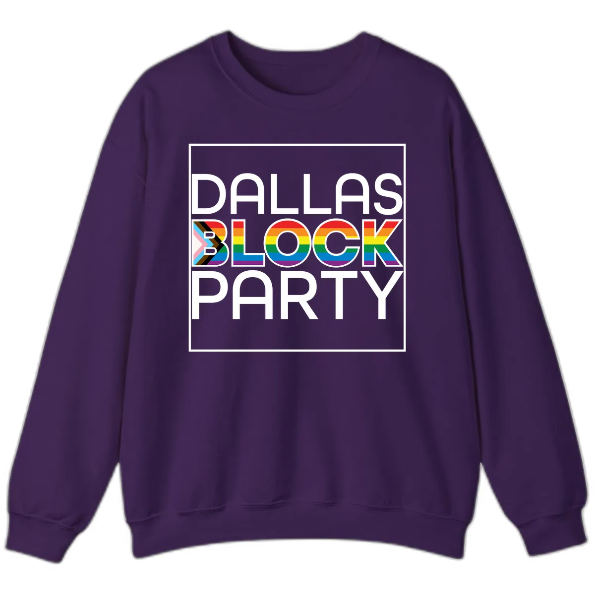 Dallas Block Party Pride Sweatshirt in Purple