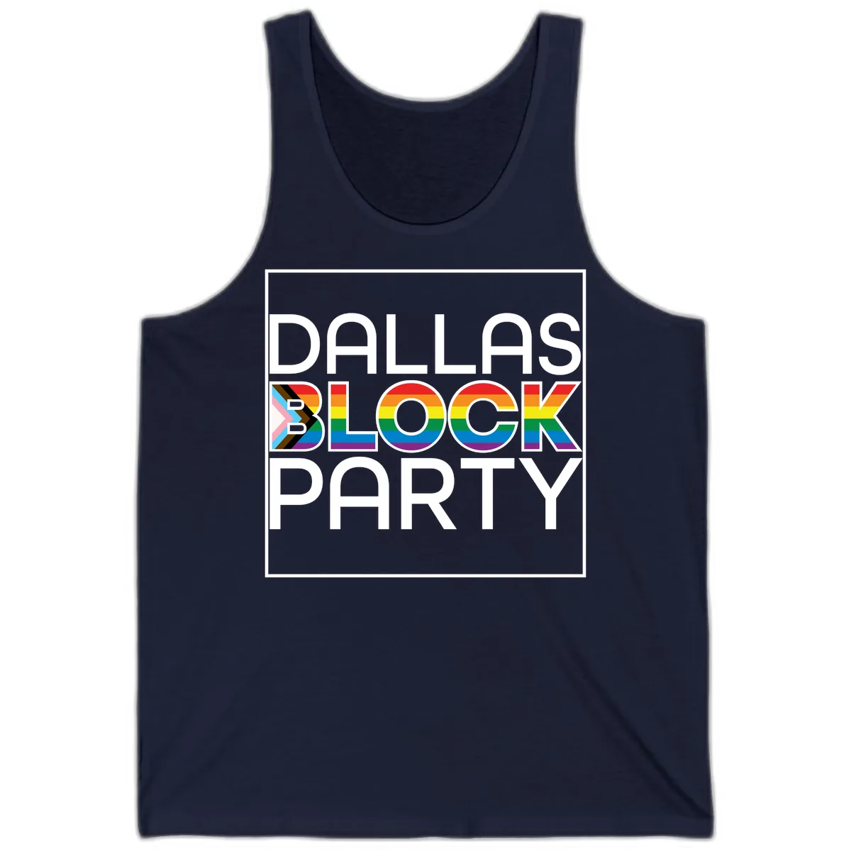 Dallas Block Party Pride Tank in Navy