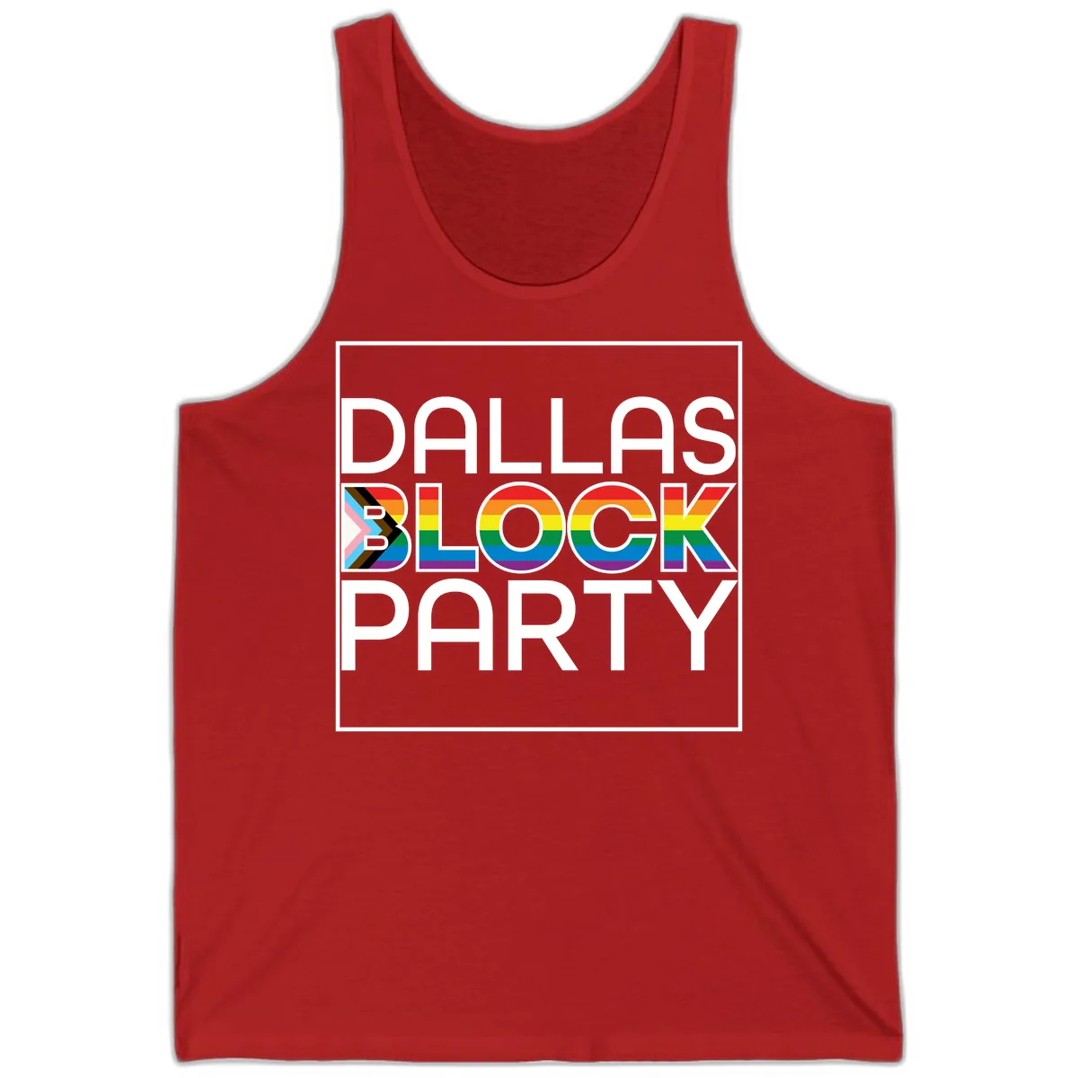 Dallas Block Party Pride Tank in Red