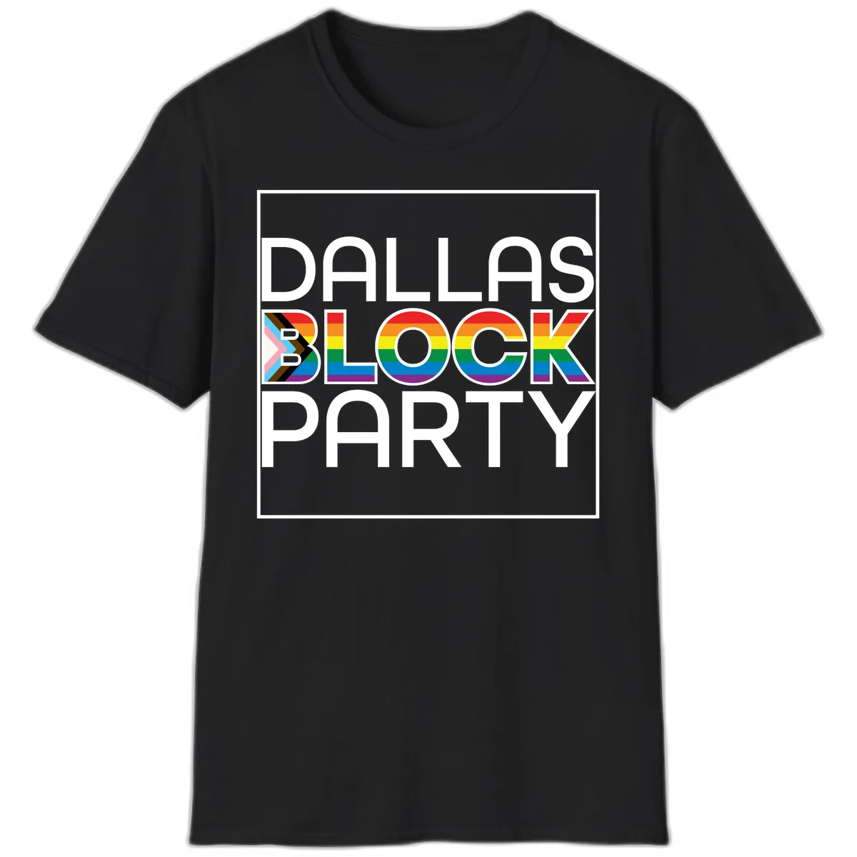 Dallas Block Party Pride T-Shirt in Black