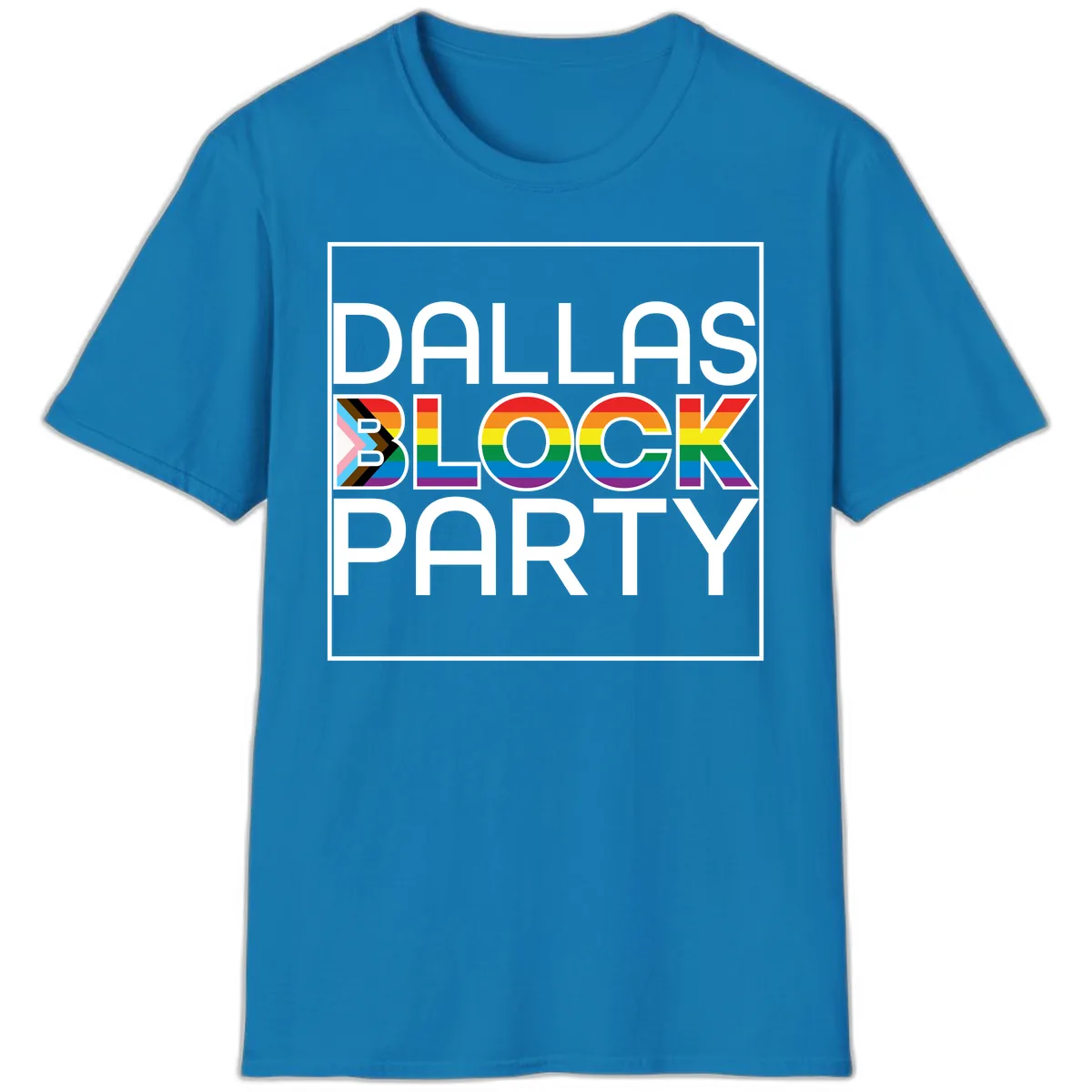 Dallas Block Party Pride T-Shirt in Sapphire