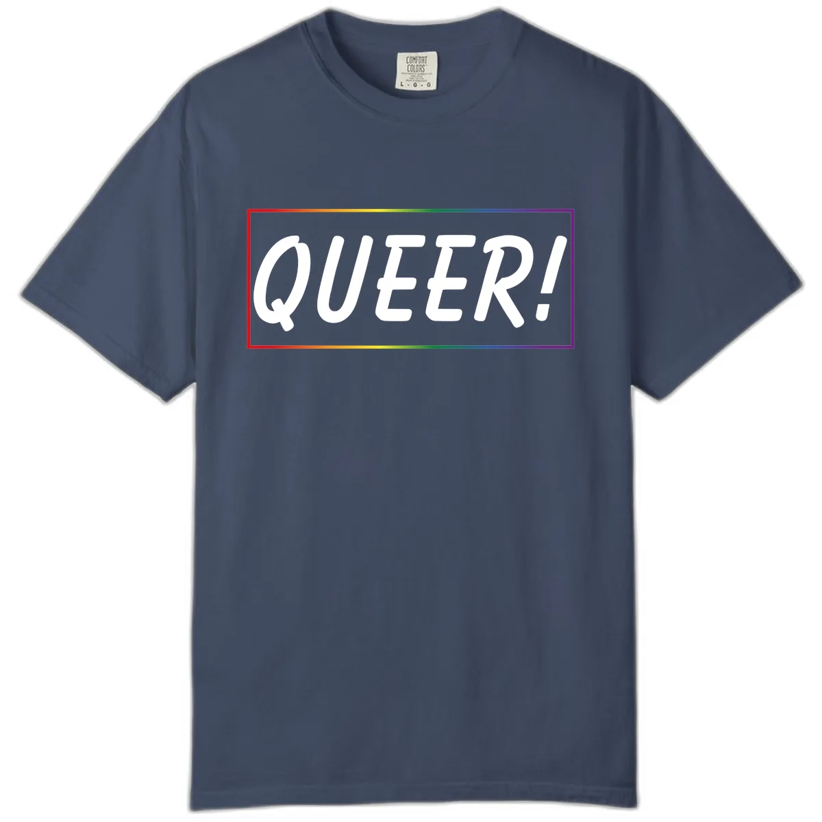 Queer Pride Rainbow Statement Comfort Color in Midnight