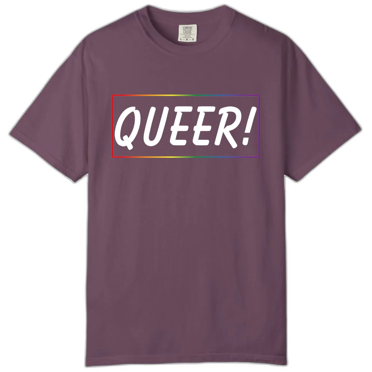 Queer Pride Rainbow Statement Comfort Color in Berry