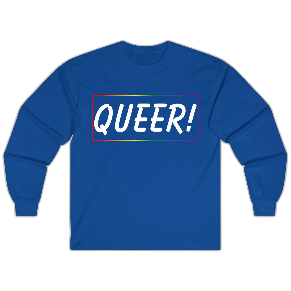 Queer Pride Rainbow Statement Long Sleeve in Royal