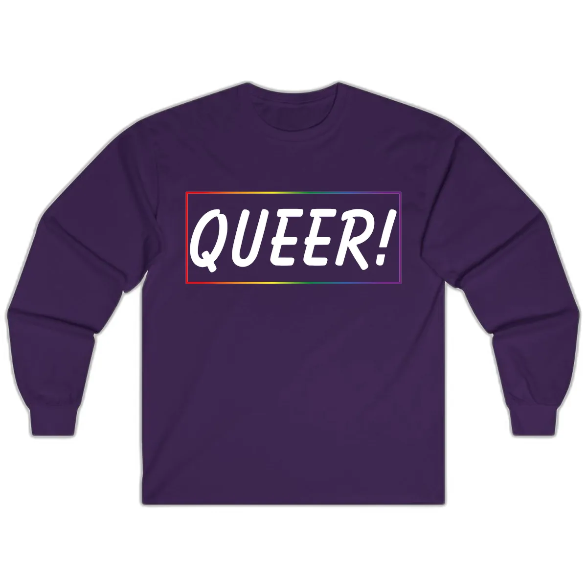 Queer Pride Rainbow Statement Long Sleeve in Purple