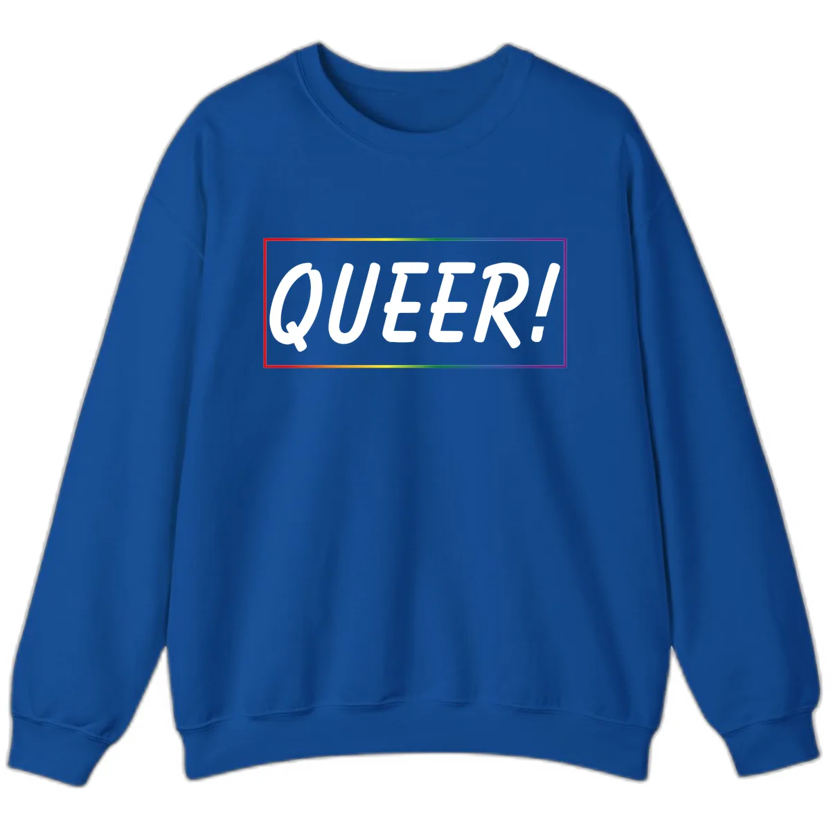 Queer Pride Rainbow Statement Sweatshirt in Royal