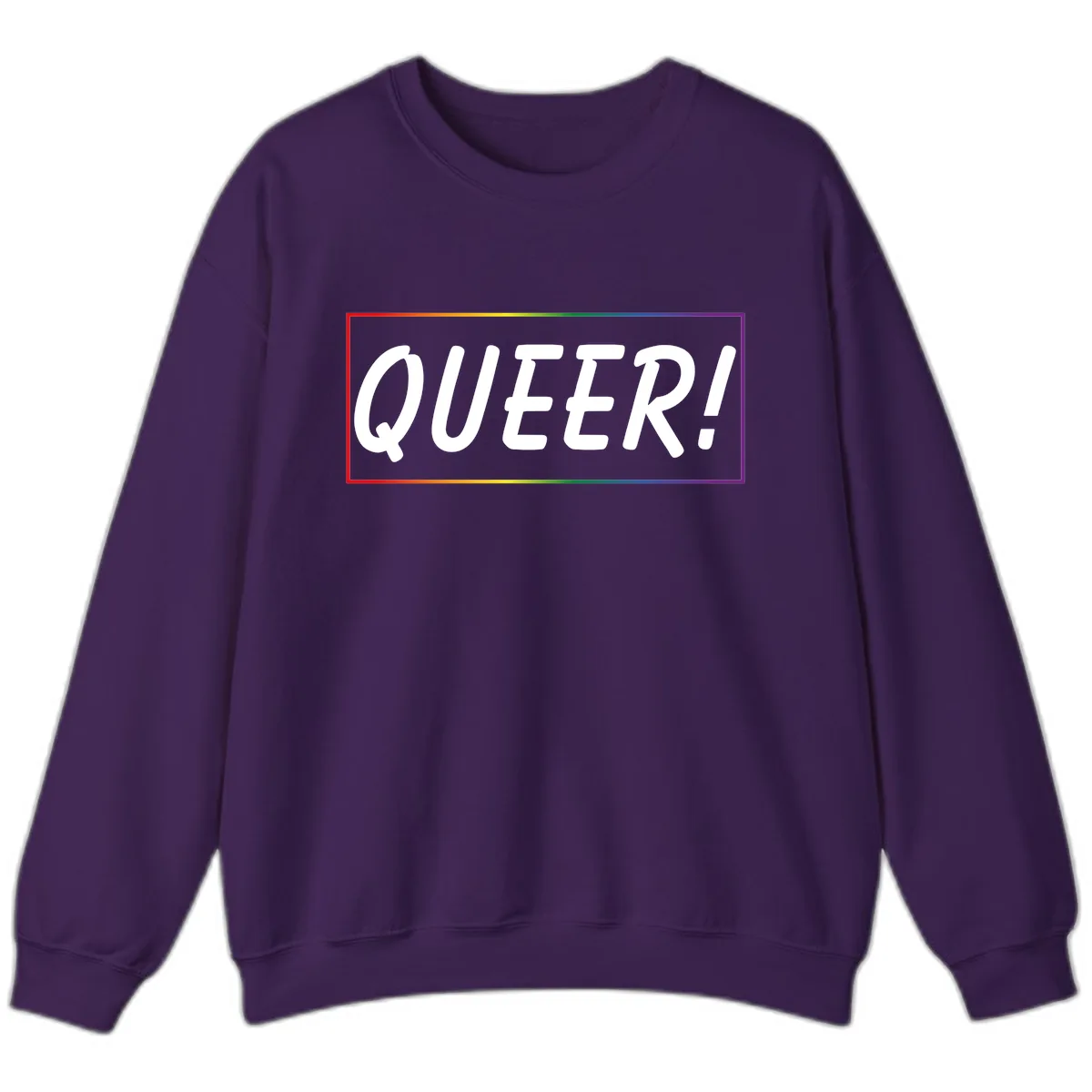 Queer Pride Rainbow Statement Sweatshirt in Purple