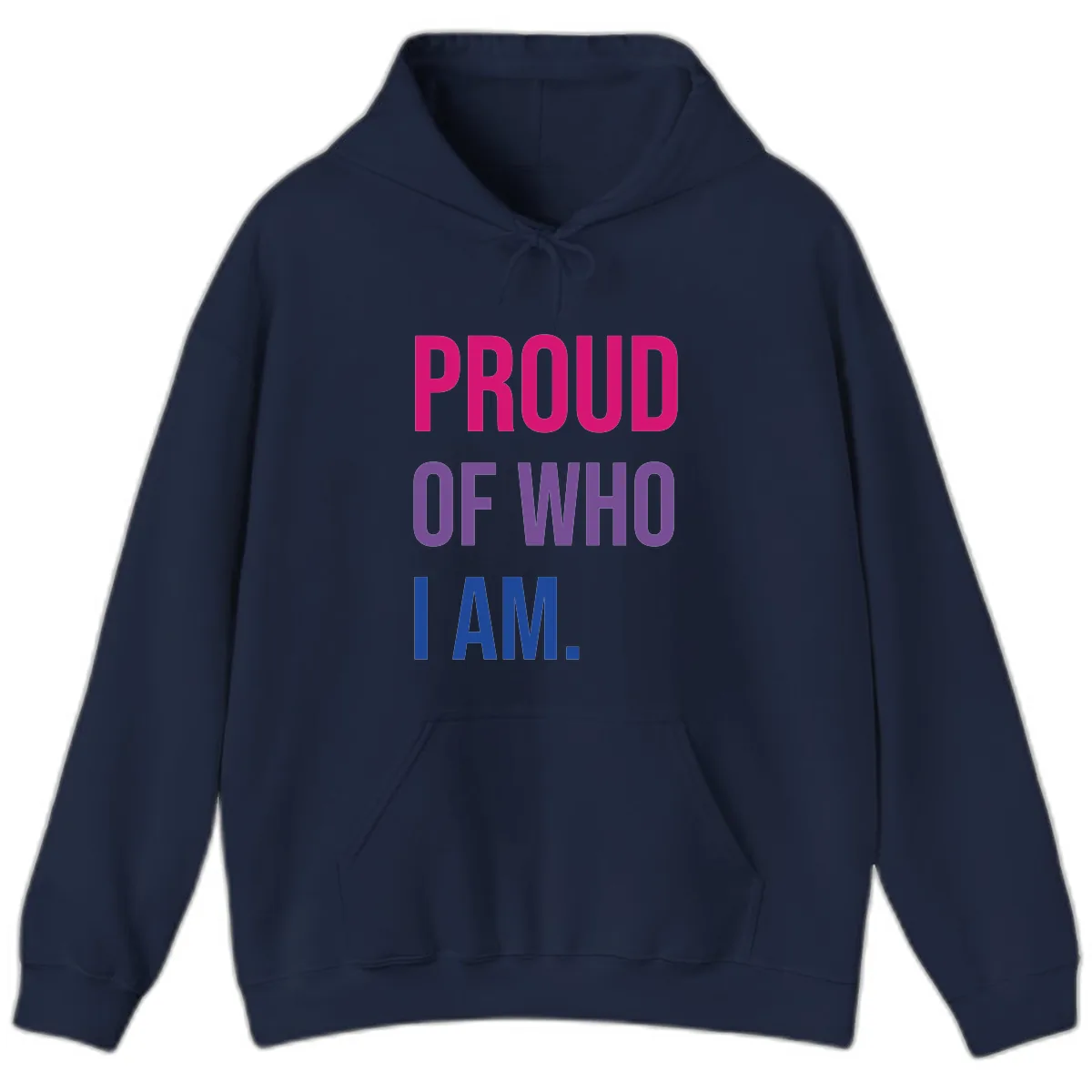 Proud Of Who I Am Hoodie in Navy