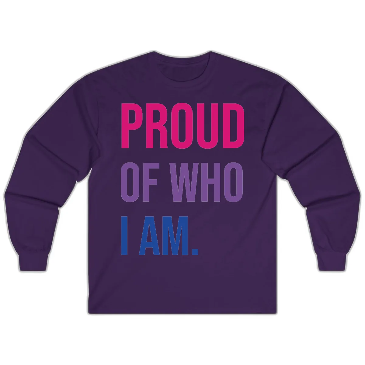Proud Of Who I Am Long Sleeve in Purple