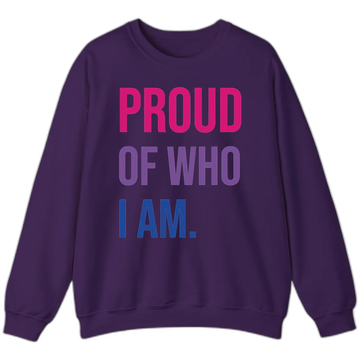 Proud Of Who I Am Sweatshirt in Purple