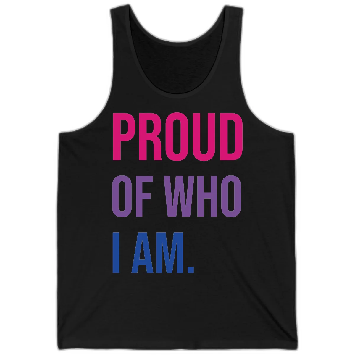 Proud Of Who I Am Tank in Black