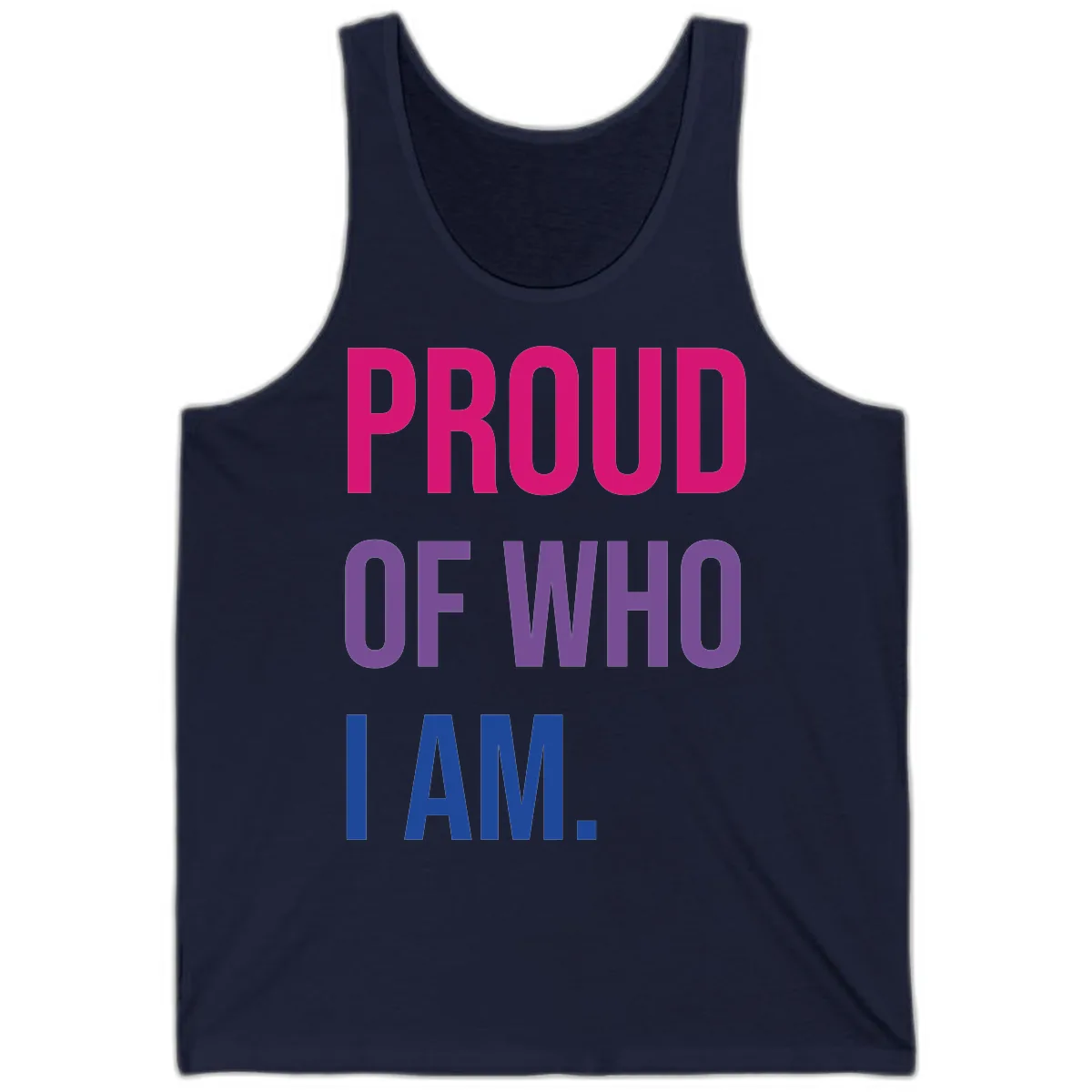 Proud Of Who I Am Tank in Navy