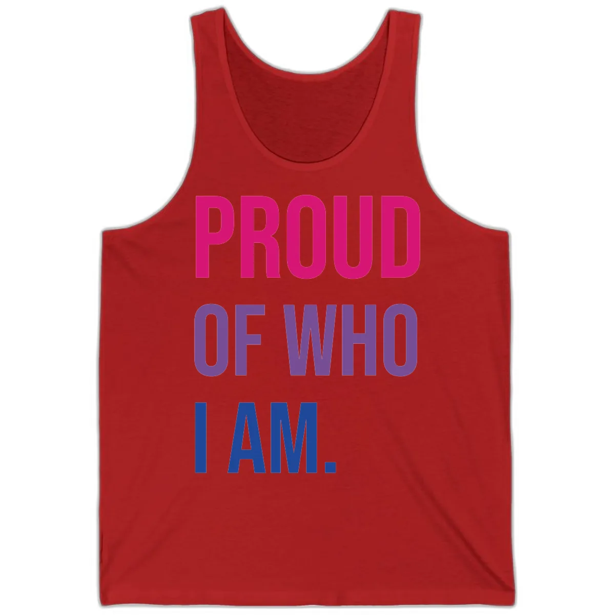 Proud Of Who I Am Tank in Red