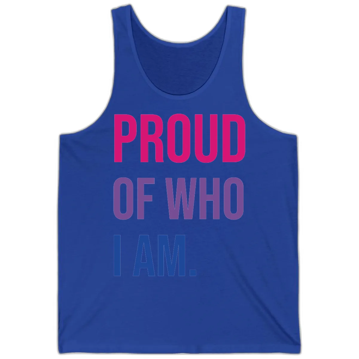 Proud Of Who I Am Tank in True Royal
