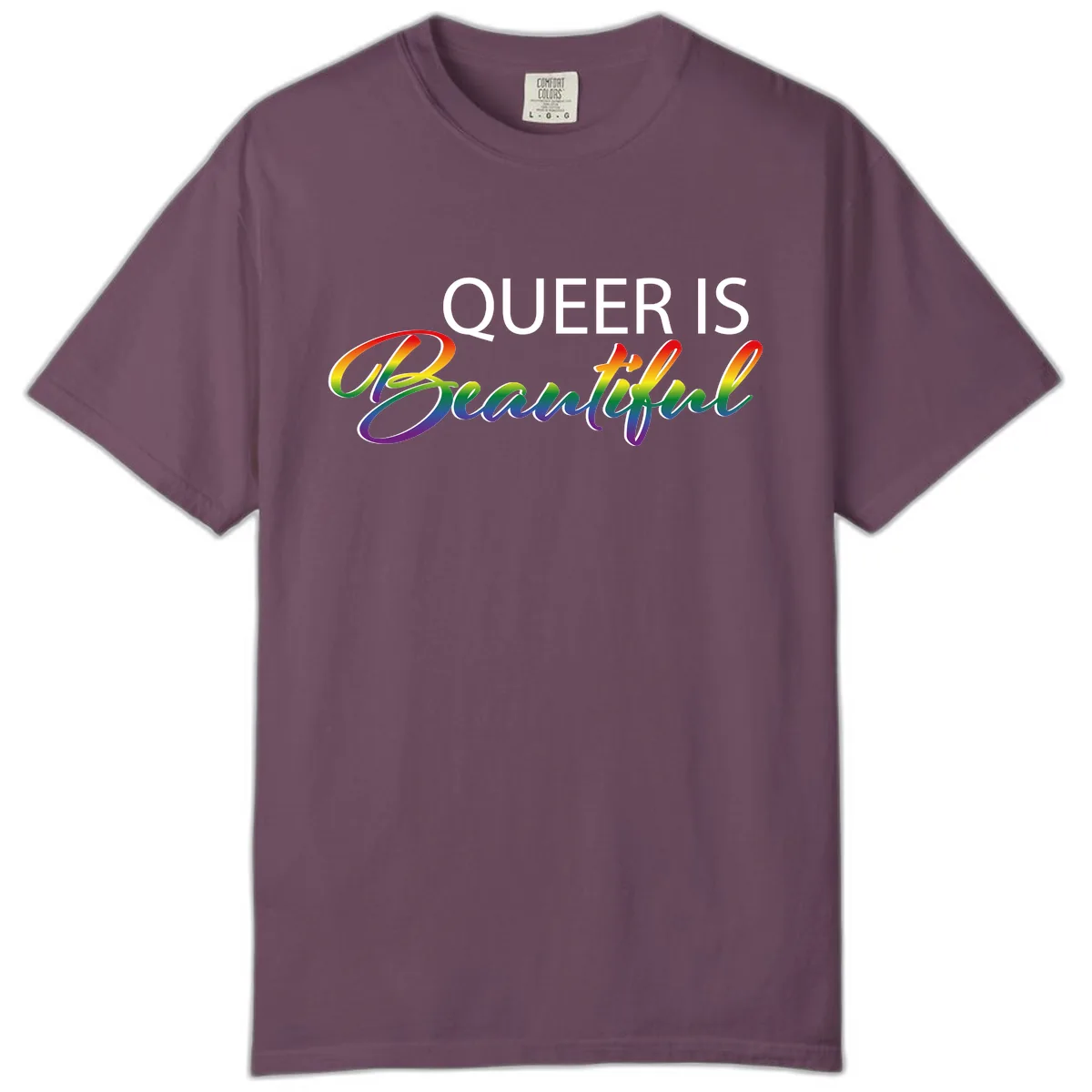 Queer Is Beautiful Comfort Color in Berry